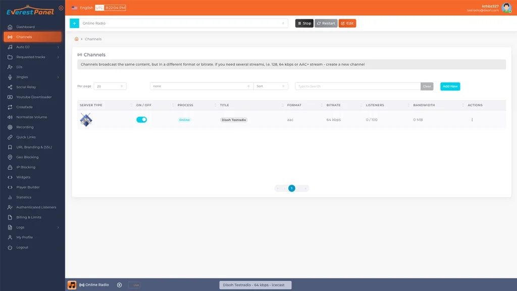 Streaming-Panel Disoh